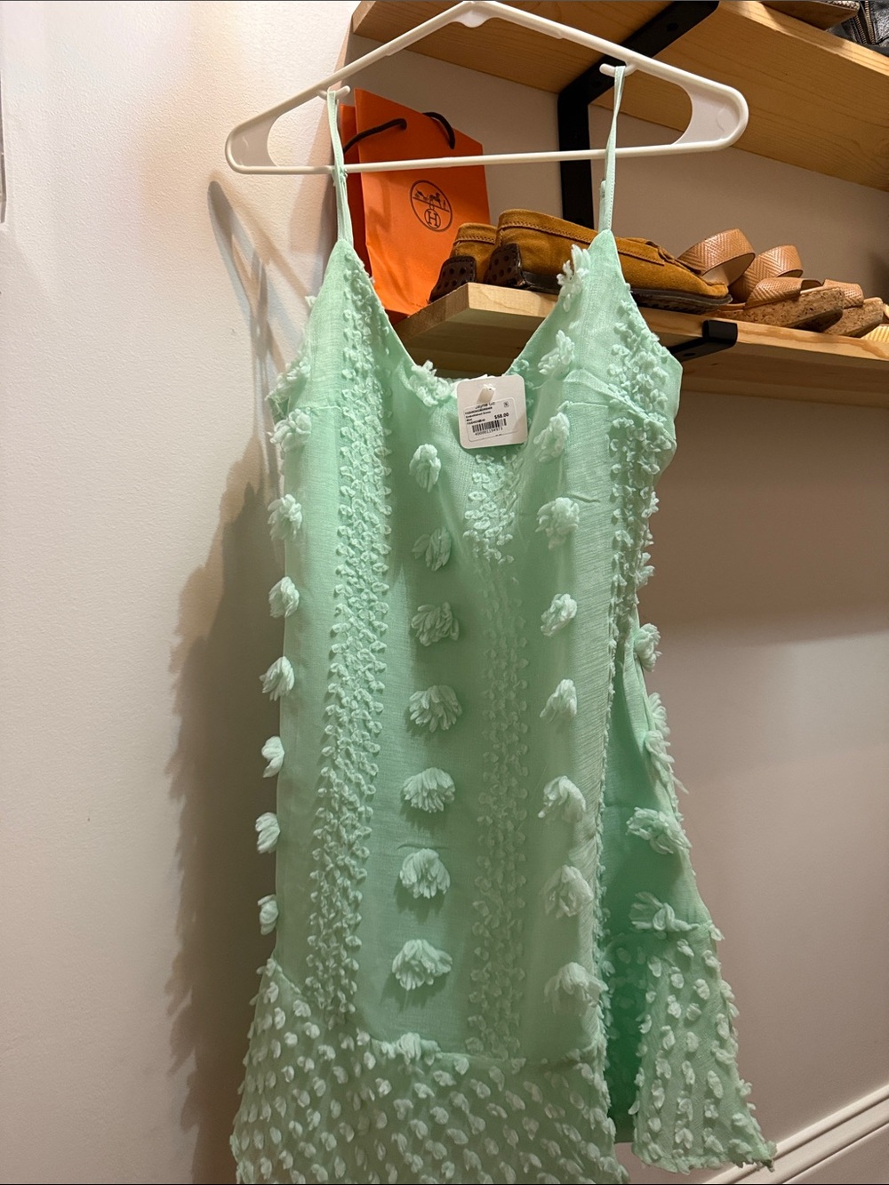 Mint Tassel-Detail Slip Dress - Women